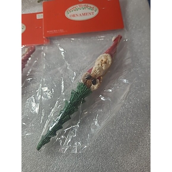 Lot of 6 Santa's Workbench Santa 7" Icicle Ornament Vintage Original Packaging - Picture 7 of 7
